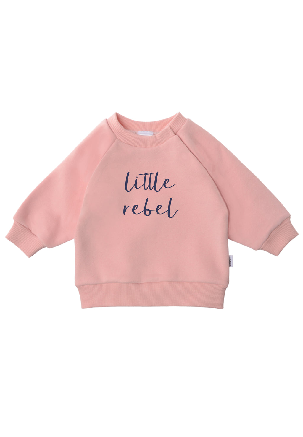 rosa Sweatshirt mit Aufdruck "little rebel.