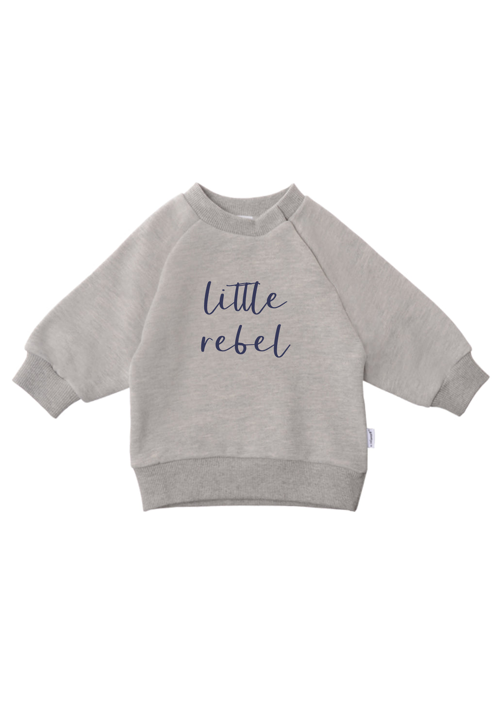 Sweatshirt in grau melange mit Print "little rebel".