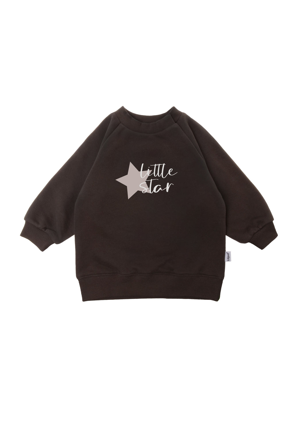 Sweatshirt in braun mit niedlichem Aufdruck "little star".