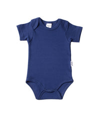 Amineckbody kurzarm marine Bio-Baumwolle
