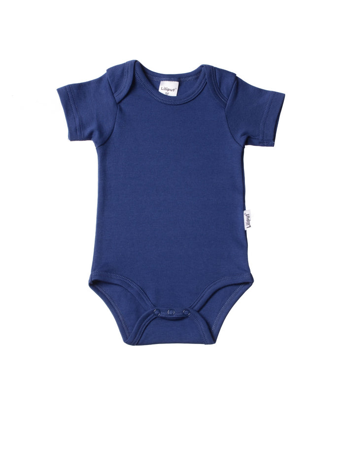 Amineckbody kurzarm marine Bio-Baumwolle