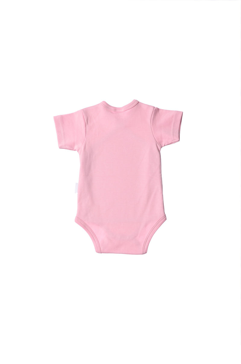Wickelbody rosa Bio-Baumwolle Rückseite