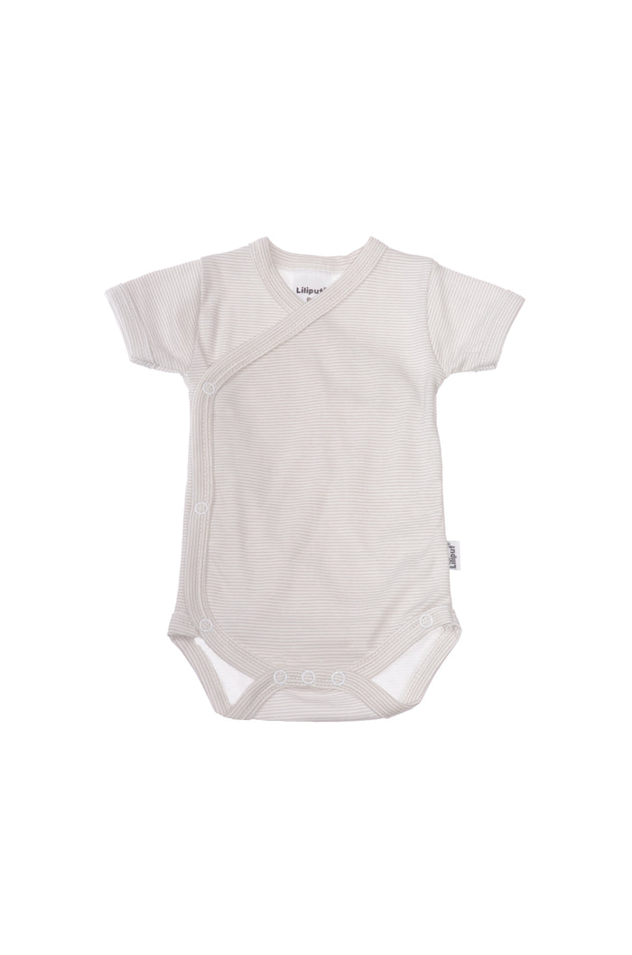 Wickelbody beige gestreift