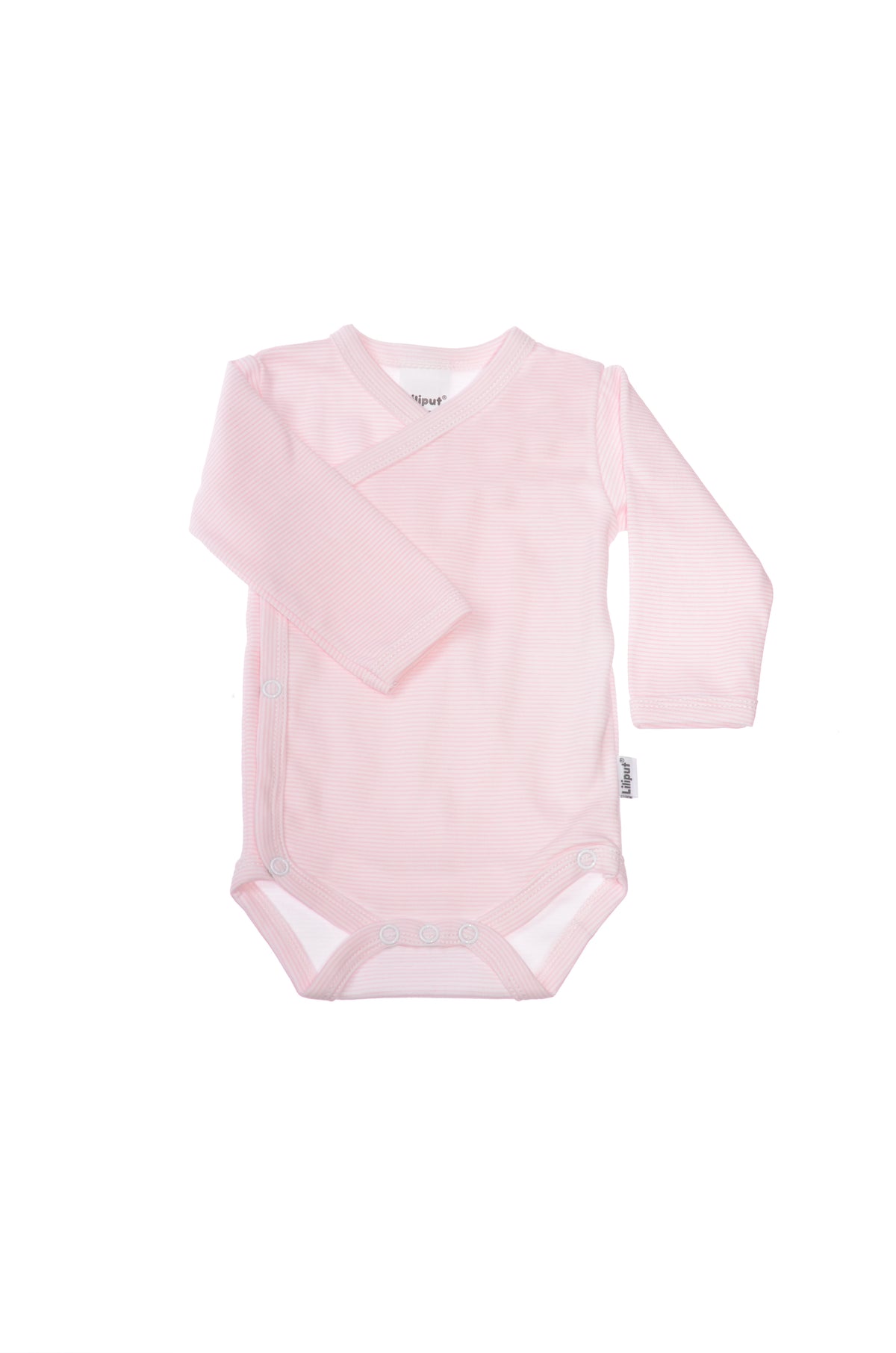 Wickelbody langarm rosa gestreift