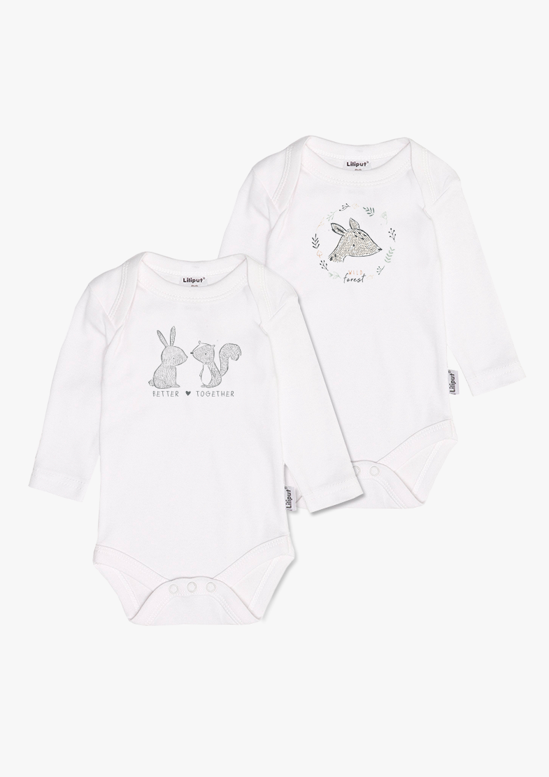2er-Pack Langarm-Amineckbodys mit Wild Forest