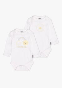 2er-Pack Langarm-Amineckbodys mit Sunshine