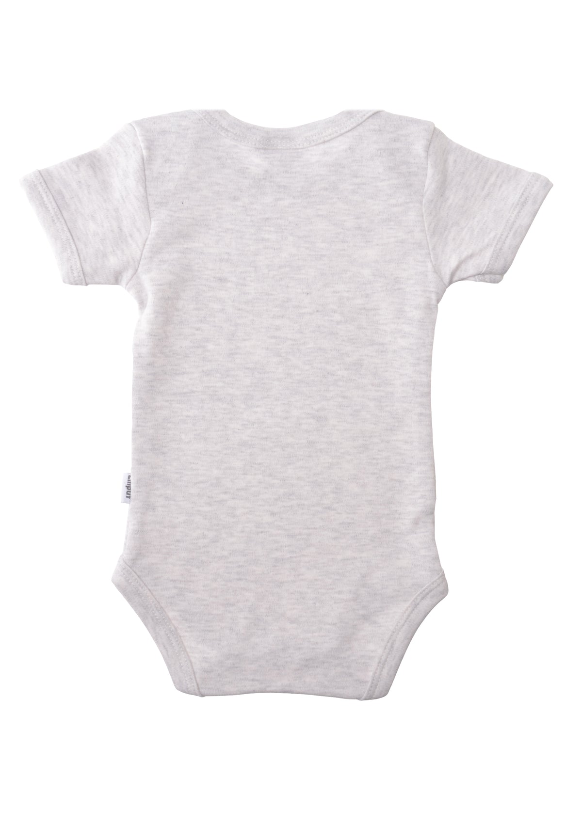 2er-Pack Kurzarmbodys grau und marine-gestreift mit Print "Wunder"