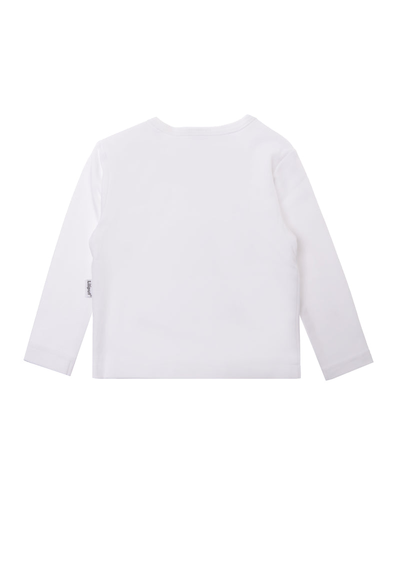Langarmshirt aus Bio-Baumwolle weiß