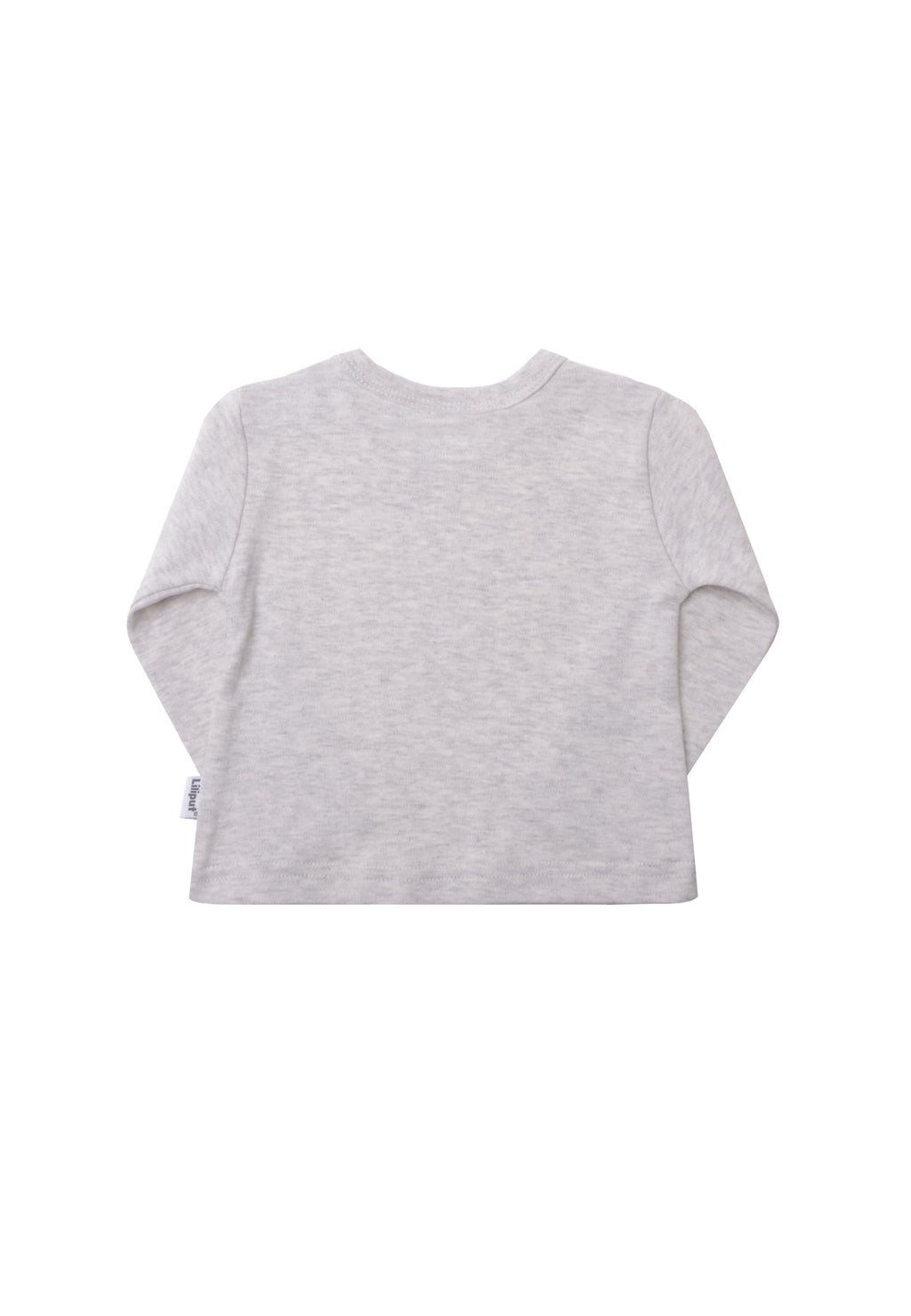 3er Pack Langarmshirts für Babys und Kleinkinder in den Farben schilf, ecru und grau melange.