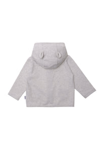 Rückseite Jacke mit Bärchen Ohren an der Kapuze