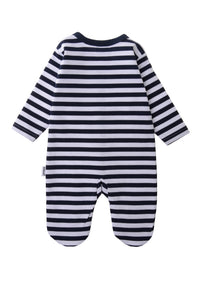 Set in marine-gestreift, 4tlg.