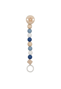 4-teiliges Set mit Body, Söckchen und Schnullerkette blau