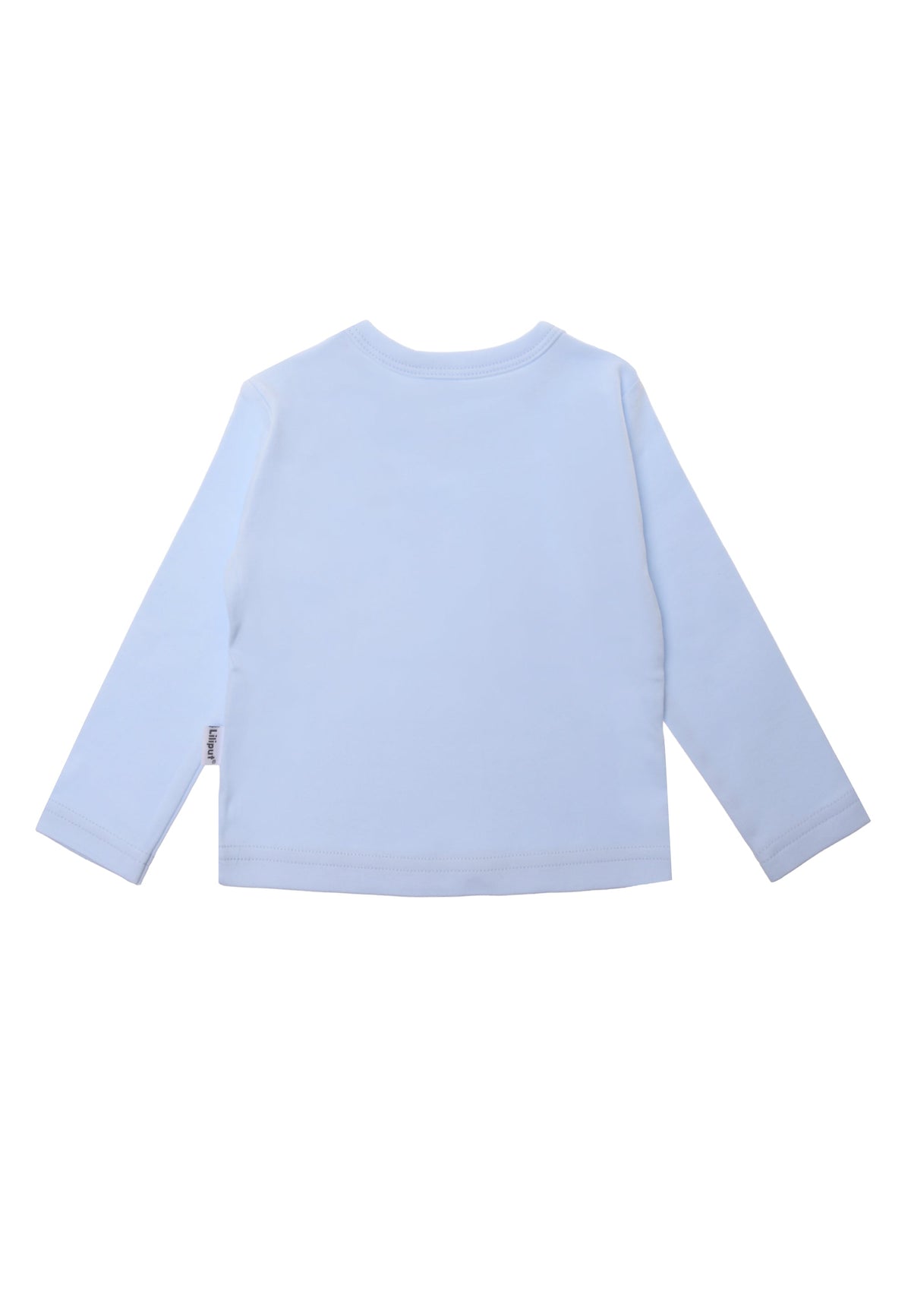 Rückseite der Langarmshirts in hellblau.