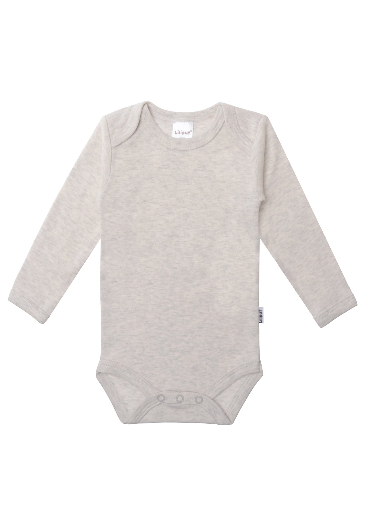 Frontseite Amineckbody mit langem Arm in grau melange