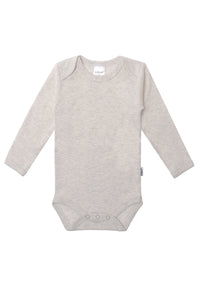 Frontseite Amineckbody mit langem Arm in grau melange
