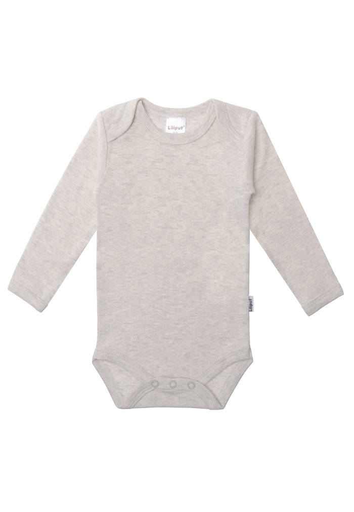 Frontseite Amineckbody mit langem Arm in grau melange