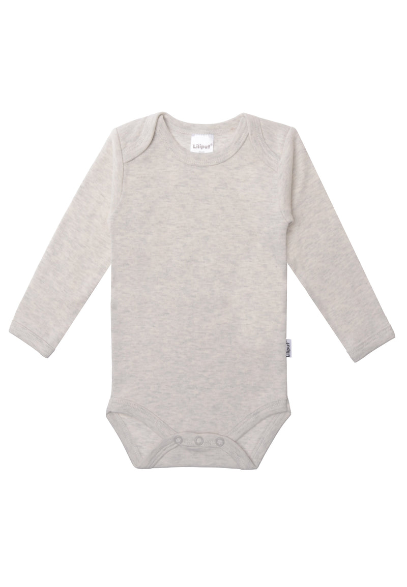Frontseite Amineckbody mit langem Arm in grau melange