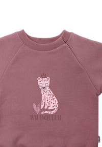 Detailaufnahme Sweatshirt in rosè.