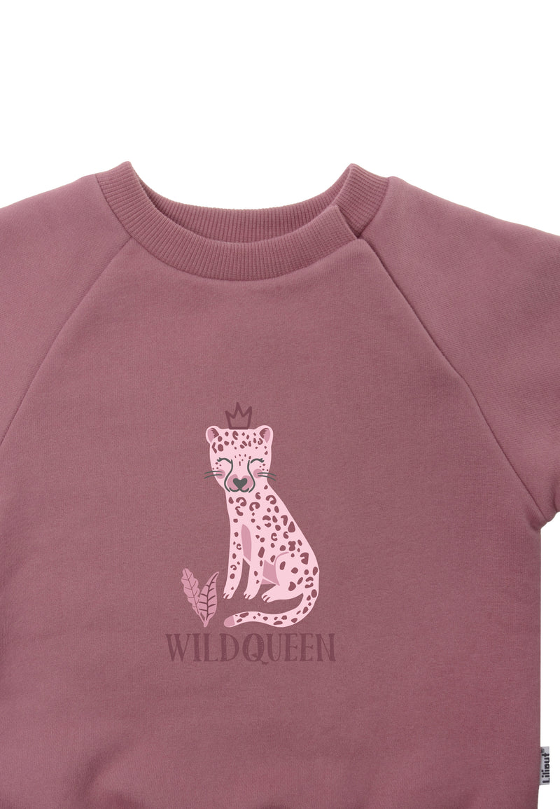 Detailaufnahme Sweatshirt in rosè.