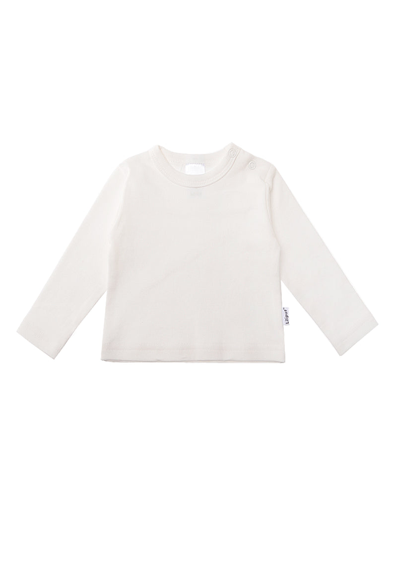 Langarmshirt in ecru.