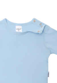Langarmshirt aus Bio-Baumwolle in hellblau