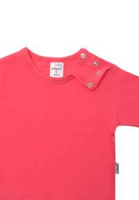 Langarmshirt  Bio-Baumwolle in himbeer