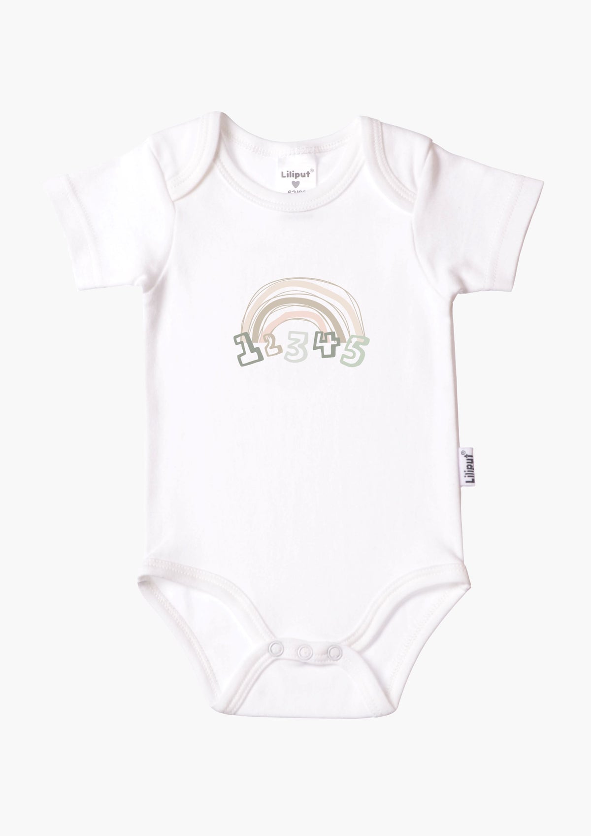 2er-Pack Kurzarm-Amineckbodys aus Bio-Baumwolle mit Regenbogen