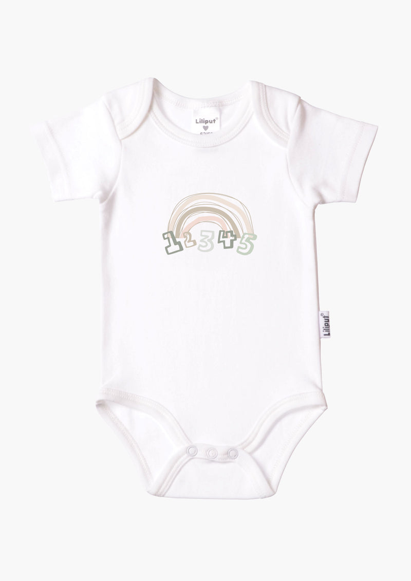 2er-Pack Kurzarm-Amineckbodys aus Bio-Baumwolle mit Regenbogen