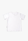 Kinder-T-Shirt aus Bio-Baumwolle in weiß mit cosmic love