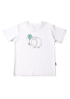 Kinder-T-Shirt aus Bio-Baumwolle in weiß mit Elefant "2. Geburtstag"