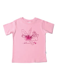 Kinder-T-Shirt aus Bio-Baumwolle in rosa mit Eco Paradise