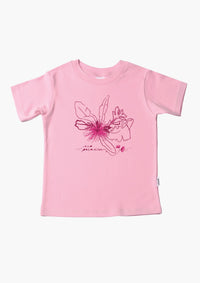 Kinder-T-Shirt aus Bio-Baumwolle in rosa mit Eco Paradise