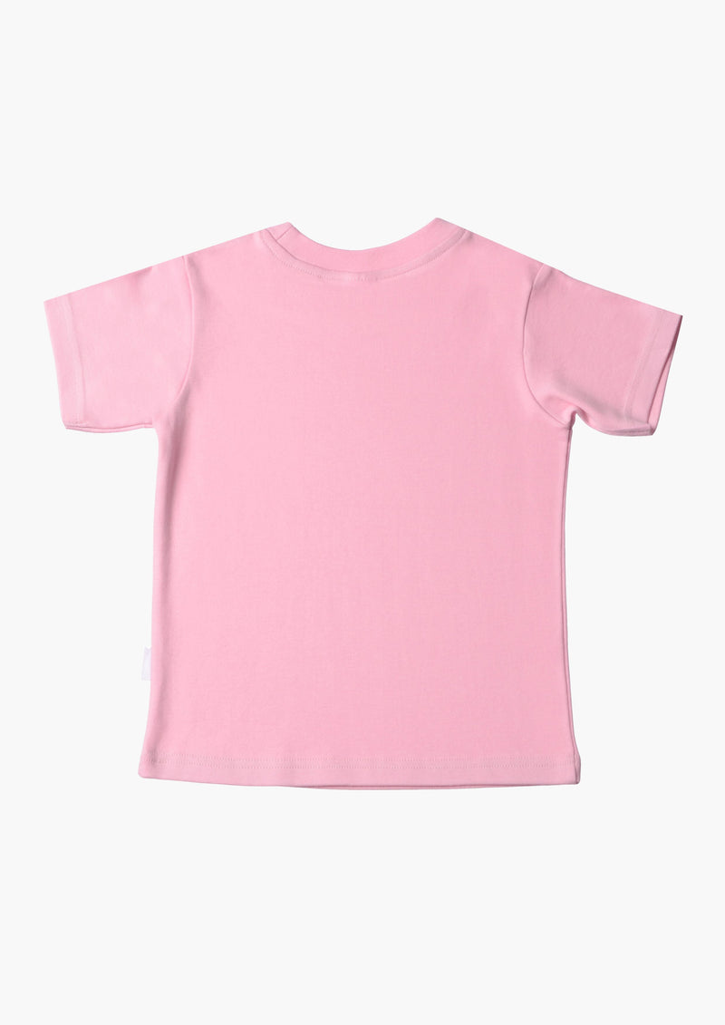 Kinder-T-Shirt aus Bio-Baumwolle in rosa mit Eco Paradise
