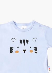 Langarmshirt in hellblau mit Tiger