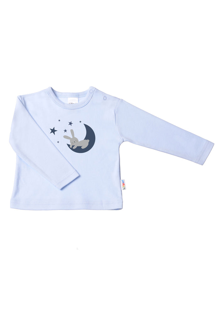 Langarmshirt in hellblau mit Häschen