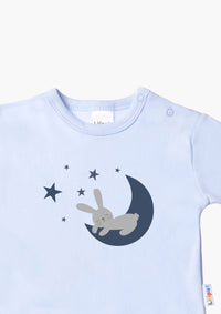 Langarmshirt in hellblau mit Häschen