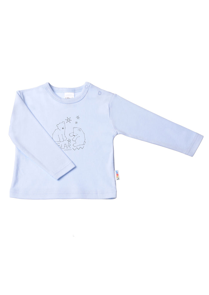 Langarmshirt in hellblau mit Polar Expedition