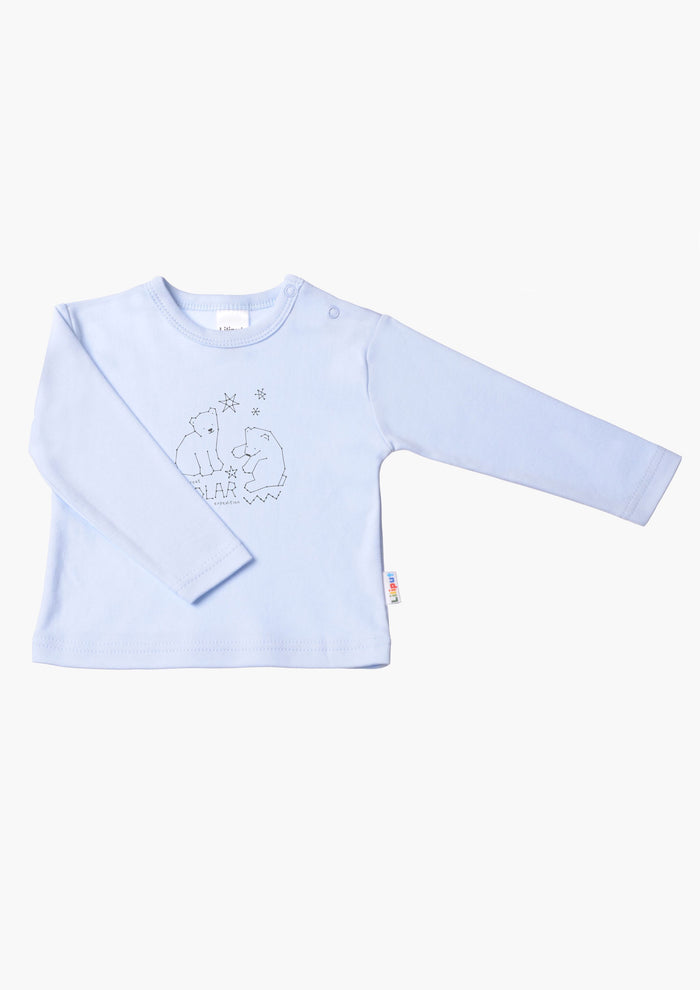 Langarmshirt in hellblau mit Polar Expedition