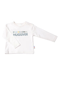 Langarmshirt in ecru mit professional huggiver