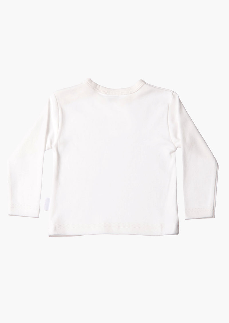 Langarmshirt in ecru mit professional huggiver