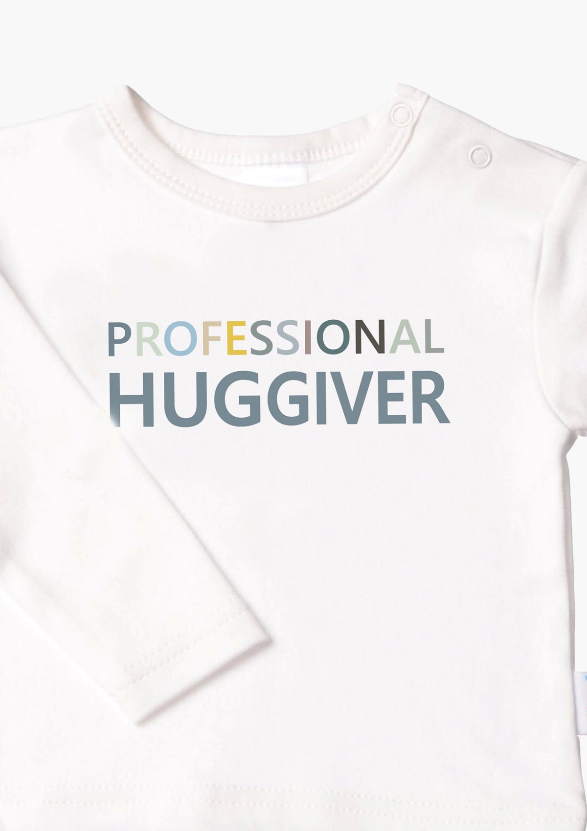 Langarmshirt in ecru mit professional huggiver