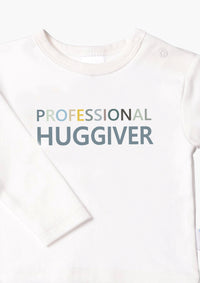 Langarmshirt in ecru mit professional huggiver