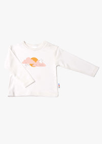 Langarmshirt in ecru mit Free as a bird