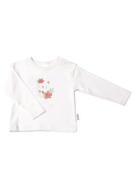 Langarmshirt in ecru mit tropical bear