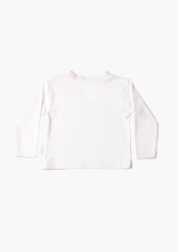 Langarmshirt in ecru mit Herzen