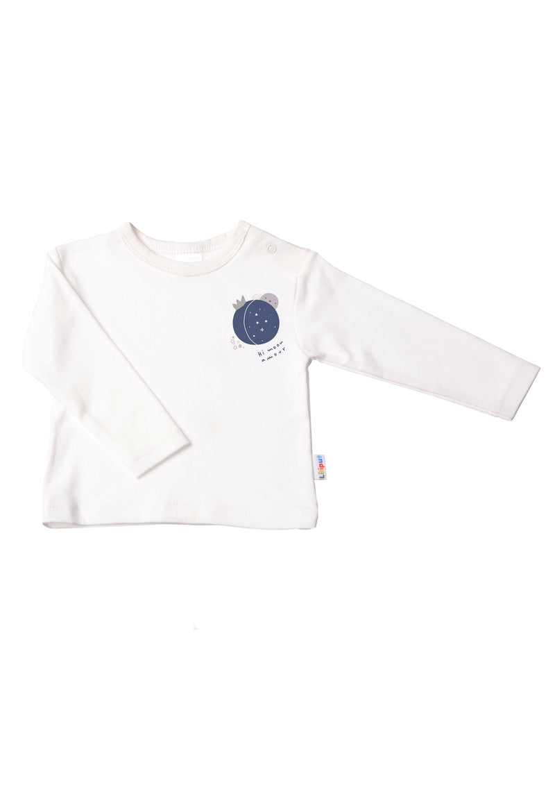 Langarmshirt in ecru mit my cosmos