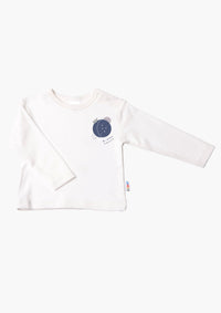 Langarmshirt in ecru mit my cosmos