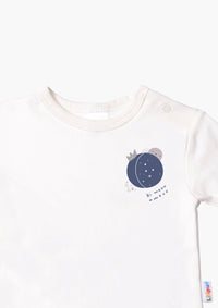 Langarmshirt in ecru mit my cosmos