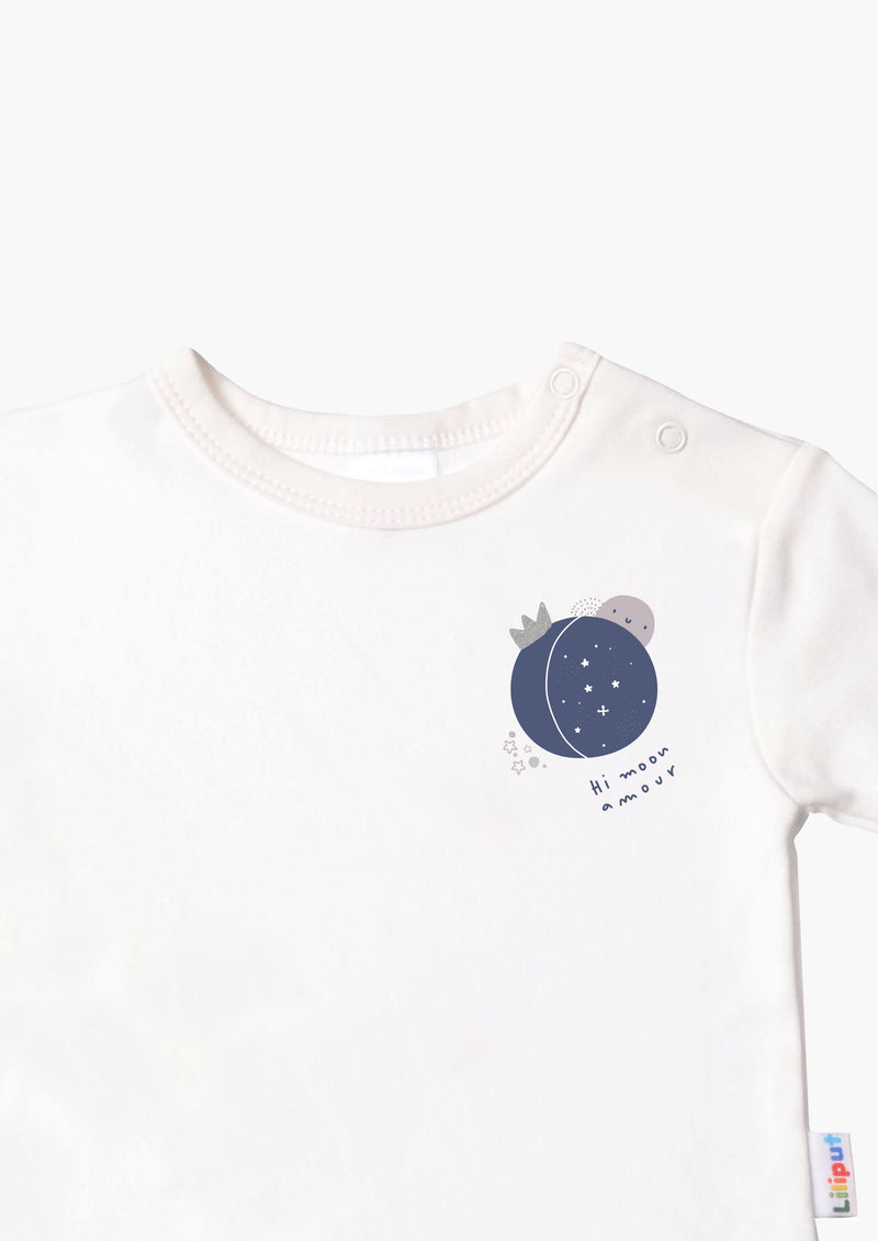 Langarmshirt in ecru mit my cosmos