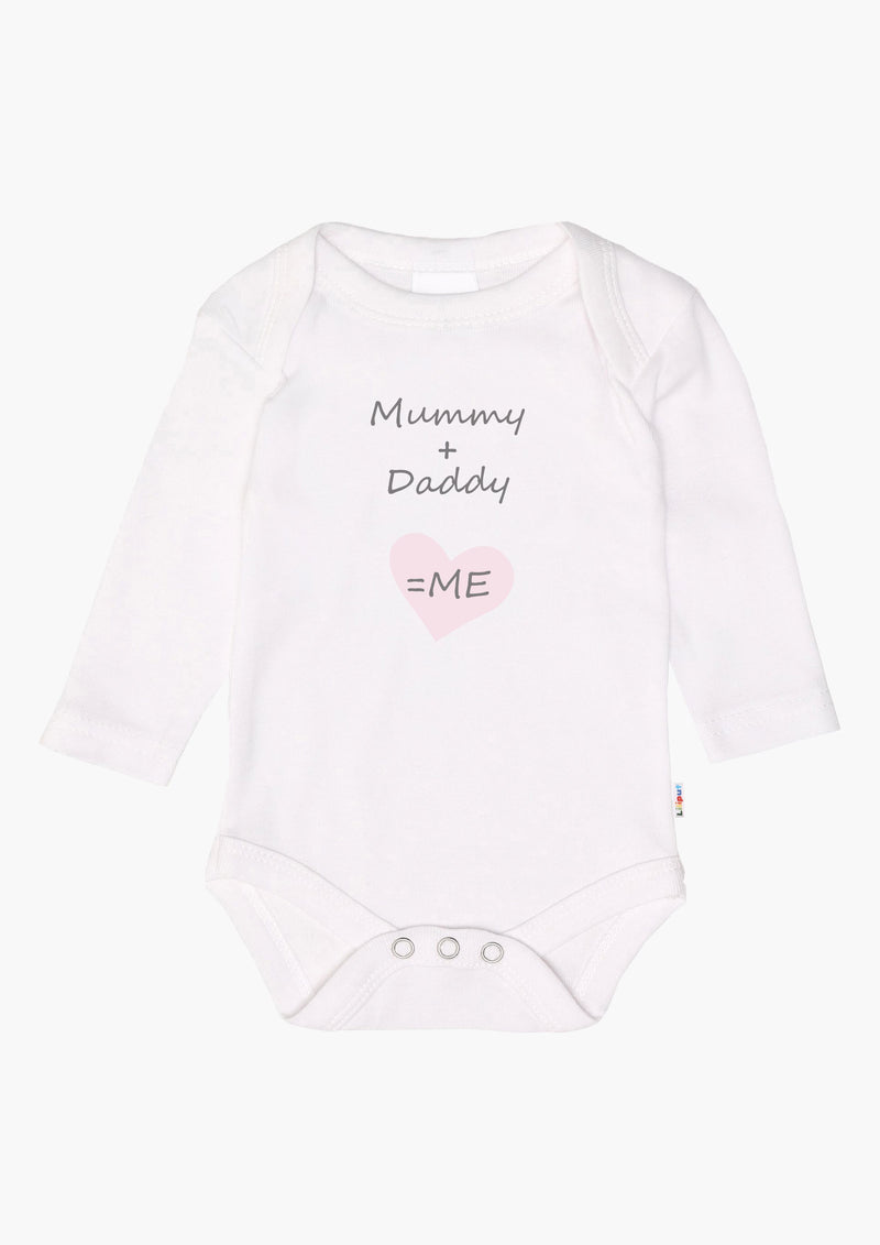 2er-Pack Langarm-Amineckbodys mit Mummy + Daddy
